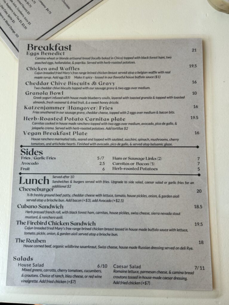 Deja Vu Breakfast Company Menu 5
